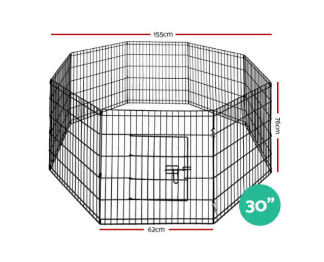 i.Pet Pet Dog Playpen 2X30" 8 Panel Puppy Exercise Cage Enclosure Fence