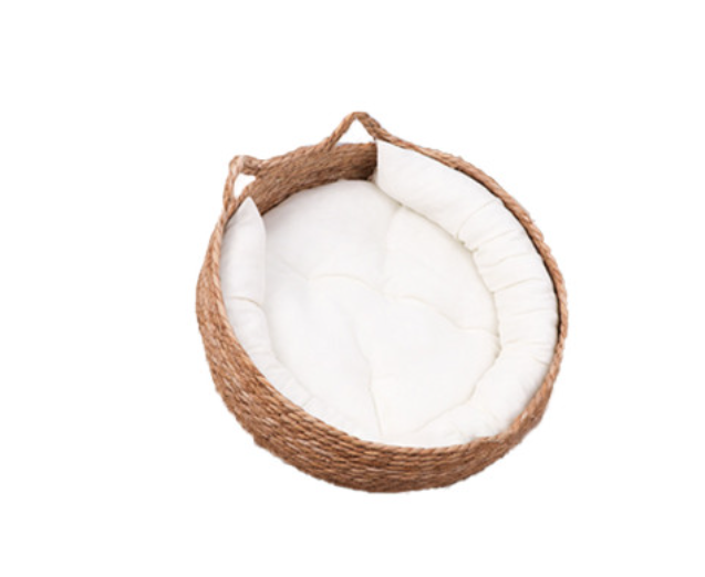 hand-woven-pet-cat-bed-basket-nest-dog-bed-with-bedding