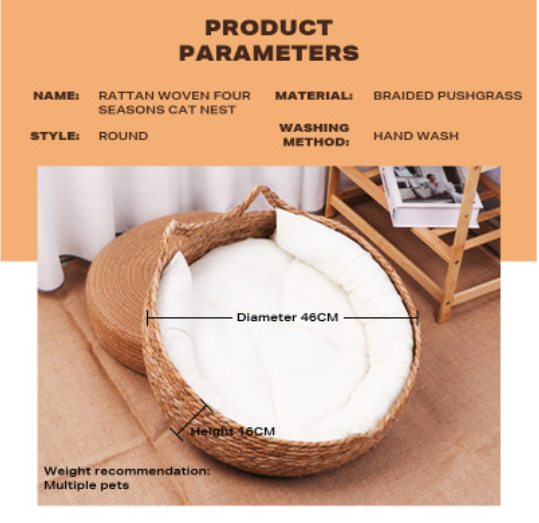 hand-woven-pet-cat-bed-basket-nest-dog-bed-with-bedding