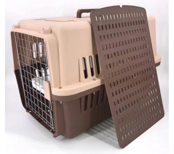 yes4pets-large-airline-dog-cat-crate-pet-carrier-cage-with-tray-and-bowl-brown