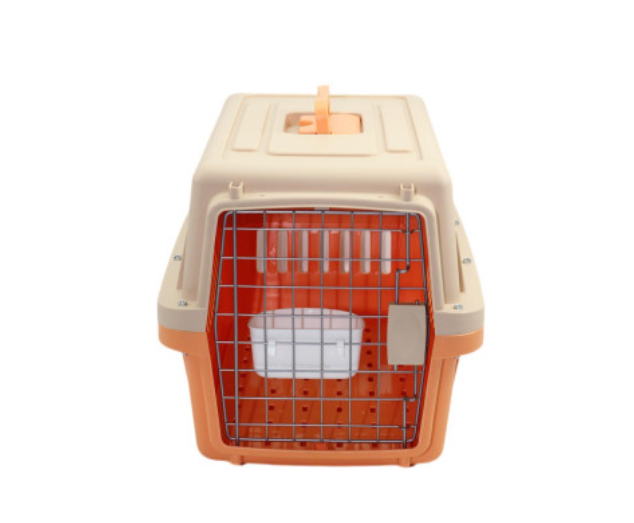 yes4pets-small-dog-cat-crate-pet-airline-carrier-cage-with-bowl-and-tray-orange