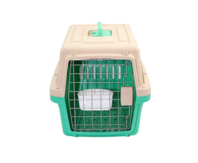 yes4pets-medium-dog-cat-crate-pet-carrier-airline-cage-with-bowl-and-tray-green