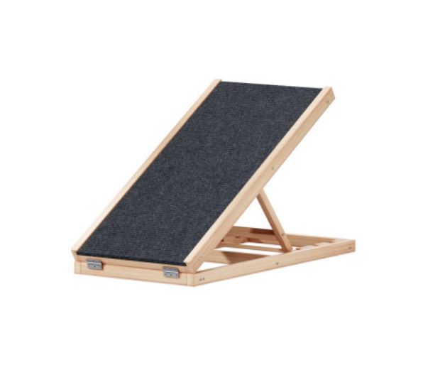 ipet-dog-ramp-70cm-adjustable-height-wooden-steps-stairs-for-bed-sofa-car-foldable