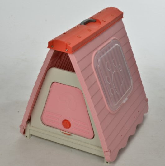 yes4pets-small-foldable-plastic-pet-dog-puppy-cat-house-kennel-pink
