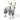 Waterproof Dog Raincoat with Hidden Leash Hole - Windproof and Comfortable for Outdoor Walks, Size:L (Back Length 30cm/11.81in, Bra 44cm/17.32in) Grey