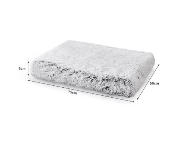 pet-dog-crate-cage-kennel-bed-mat-sleeping-pad-fluffy-plush-soft-washable-bed