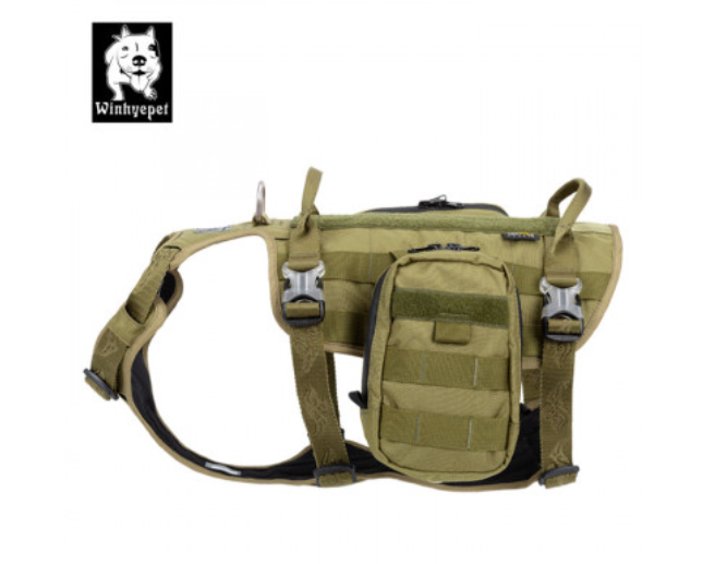 whinhyepet-military-harness-army-green