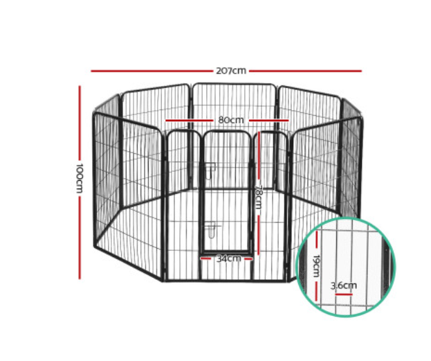 ipet-pet-playpen-dog-playpen-8-panel-puppy-enclosure-fence-cage
